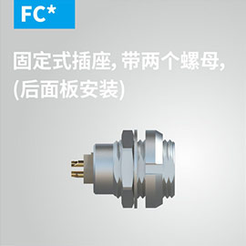 FC-固定式插座，带两个螺母（后面板安(ān)装(zhuāng)）